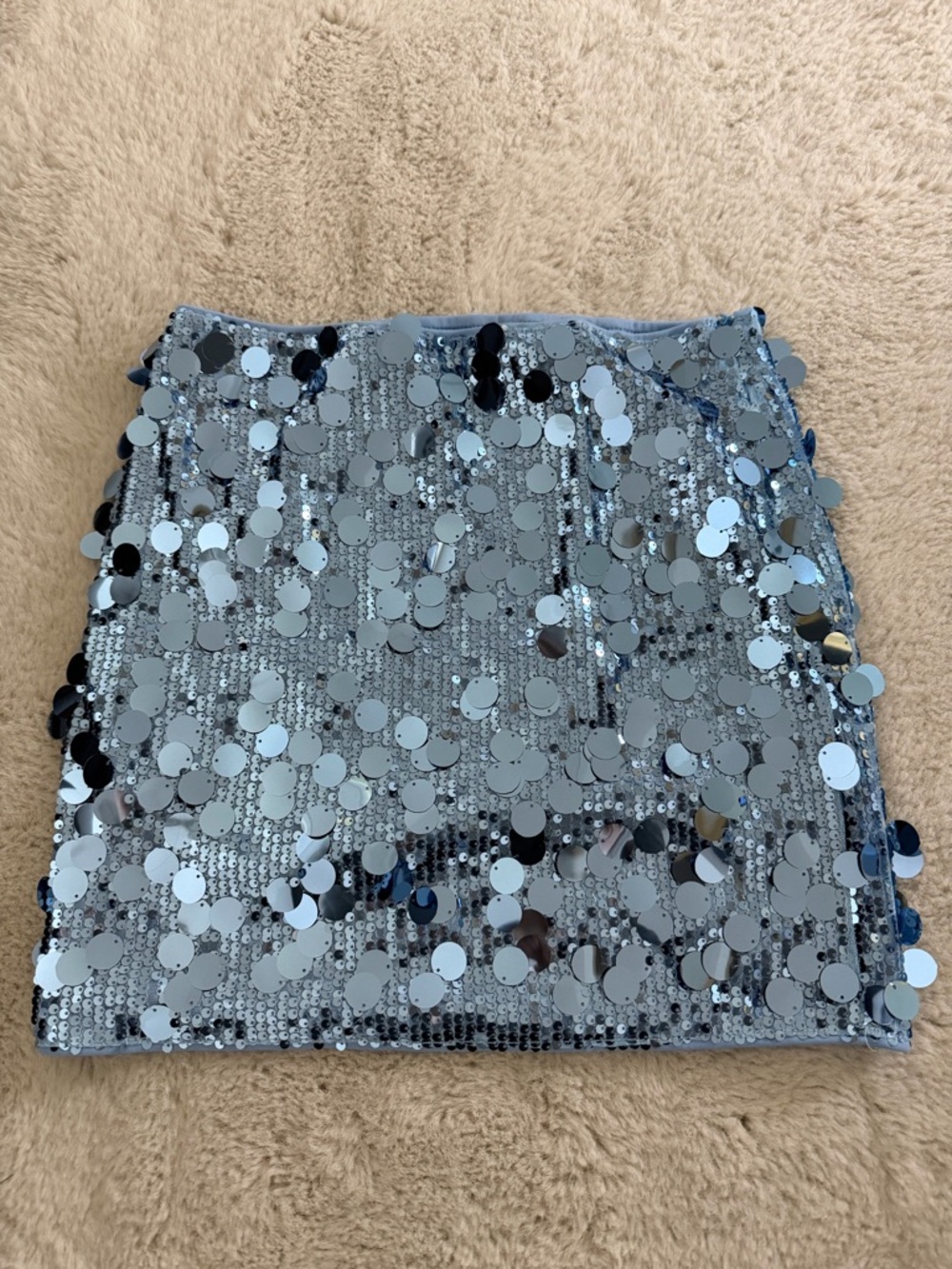 SHEIN Silver Sequin Mini Skirt